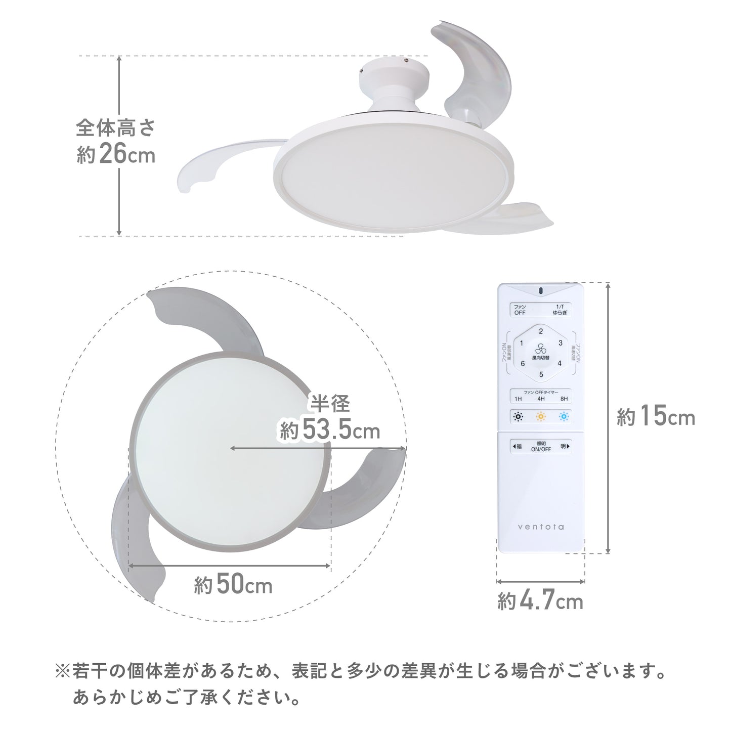 シーリングファンライト Fiore(フィオレ)