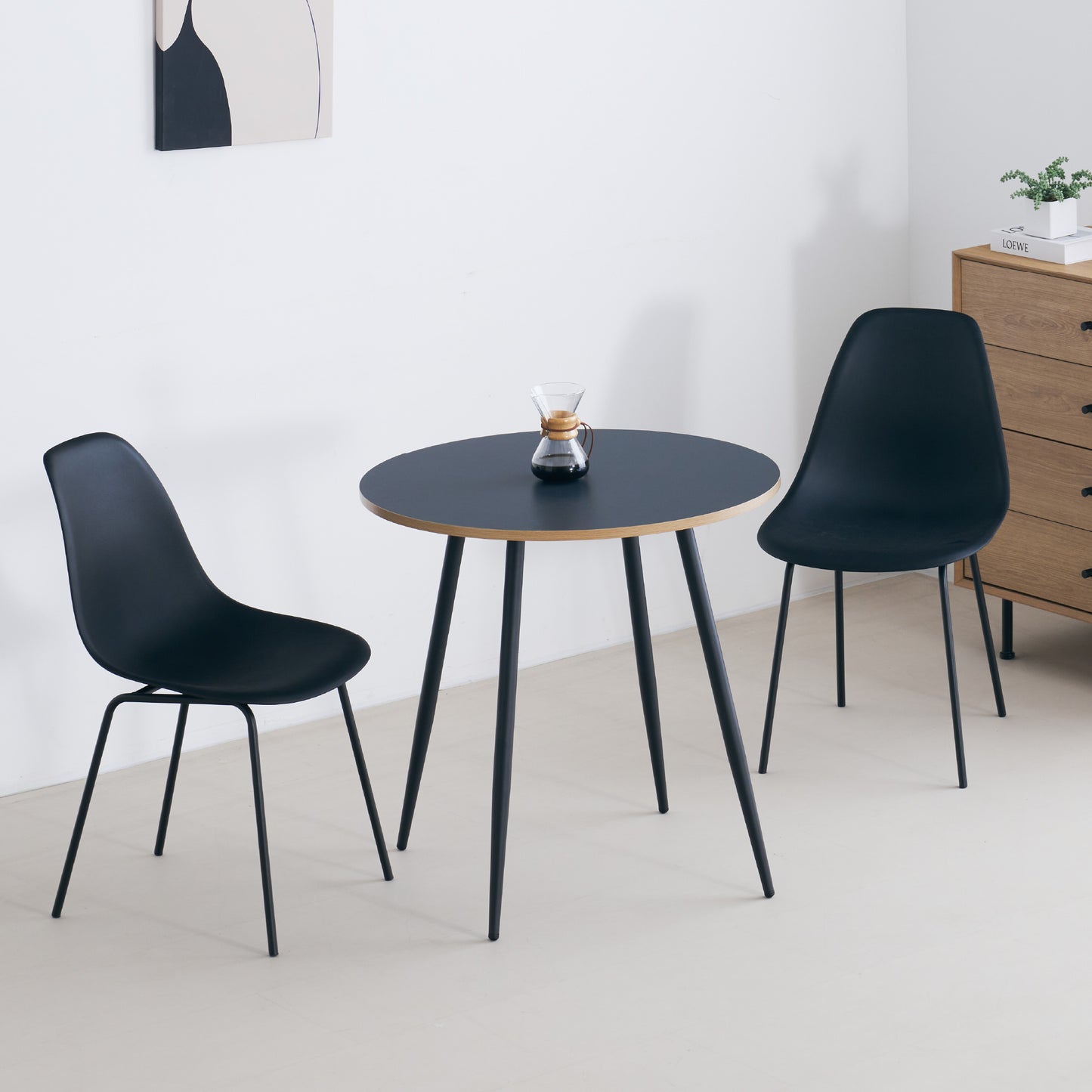 ダイニングセットPulico(プリコ)【円形テーブル × チェア 3点セット】