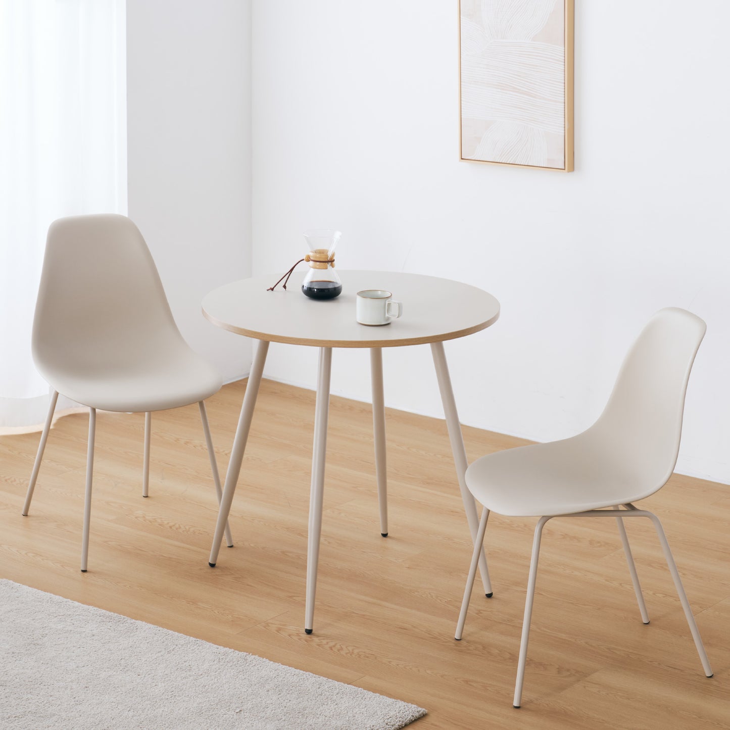 ダイニングセットPulico(プリコ)【円形テーブル × チェア 3点セット】