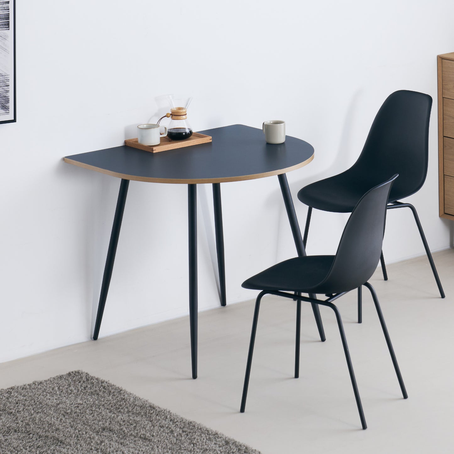 ダイニングセットPulico(プリコ)【円形テーブル × チェア 3点セット】