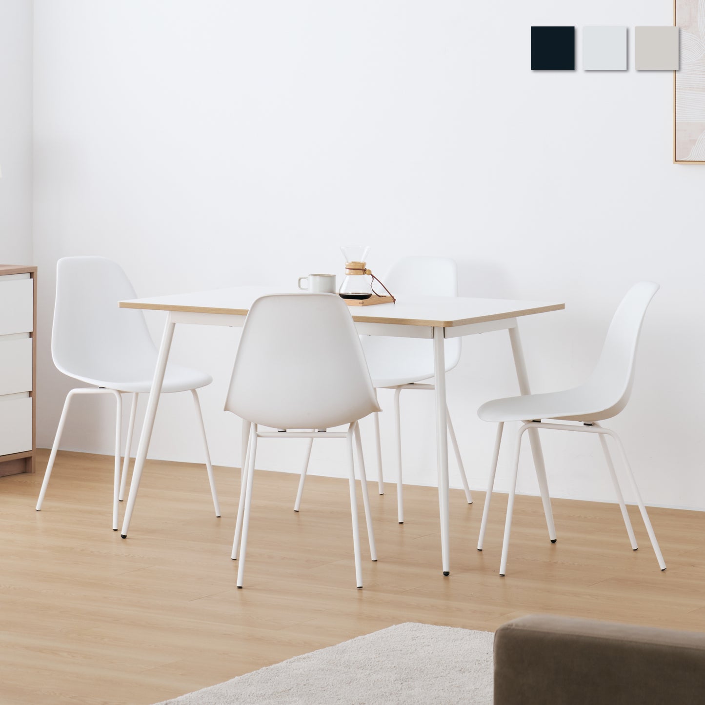 ダイニングセットPulico-T120(プリコ-T120)幅120cm 【5点セット】