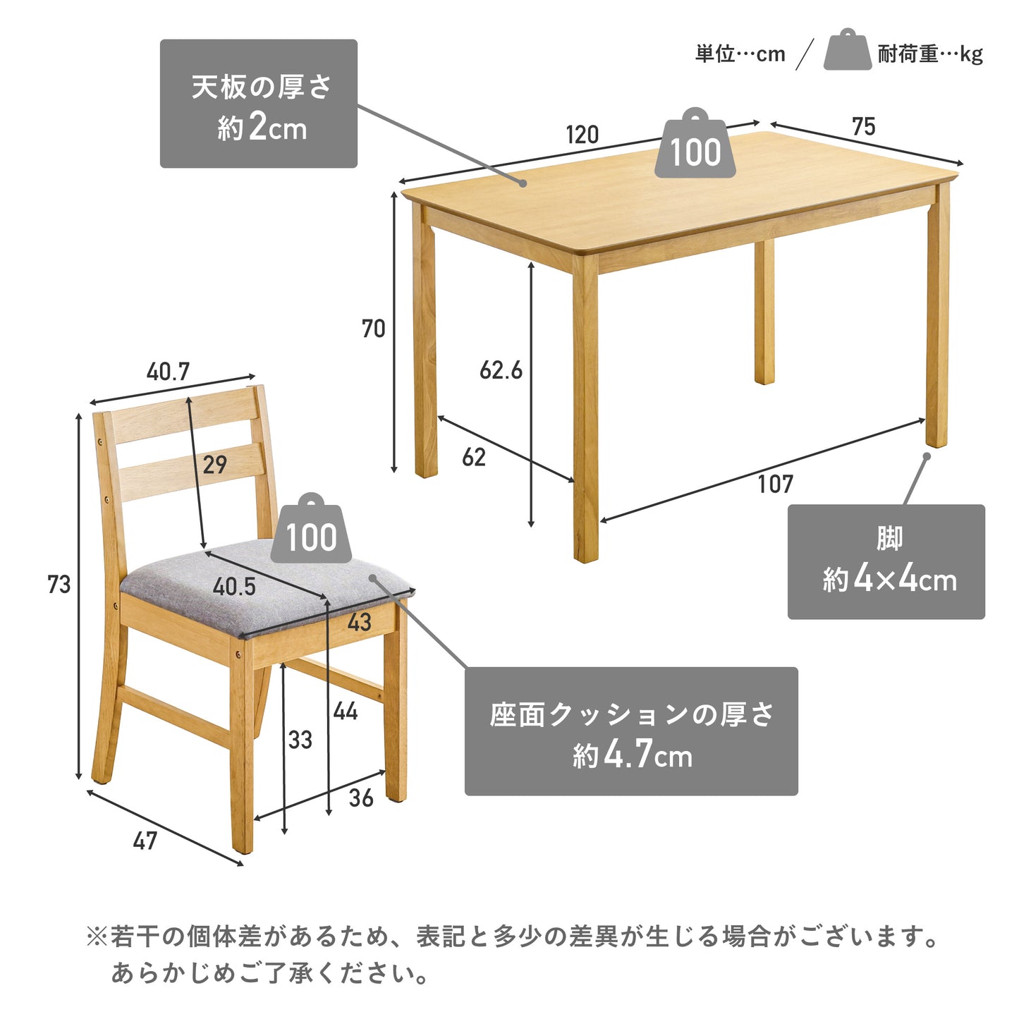 ダイニングセットSereno(セレノ)幅120cm【5点セット】