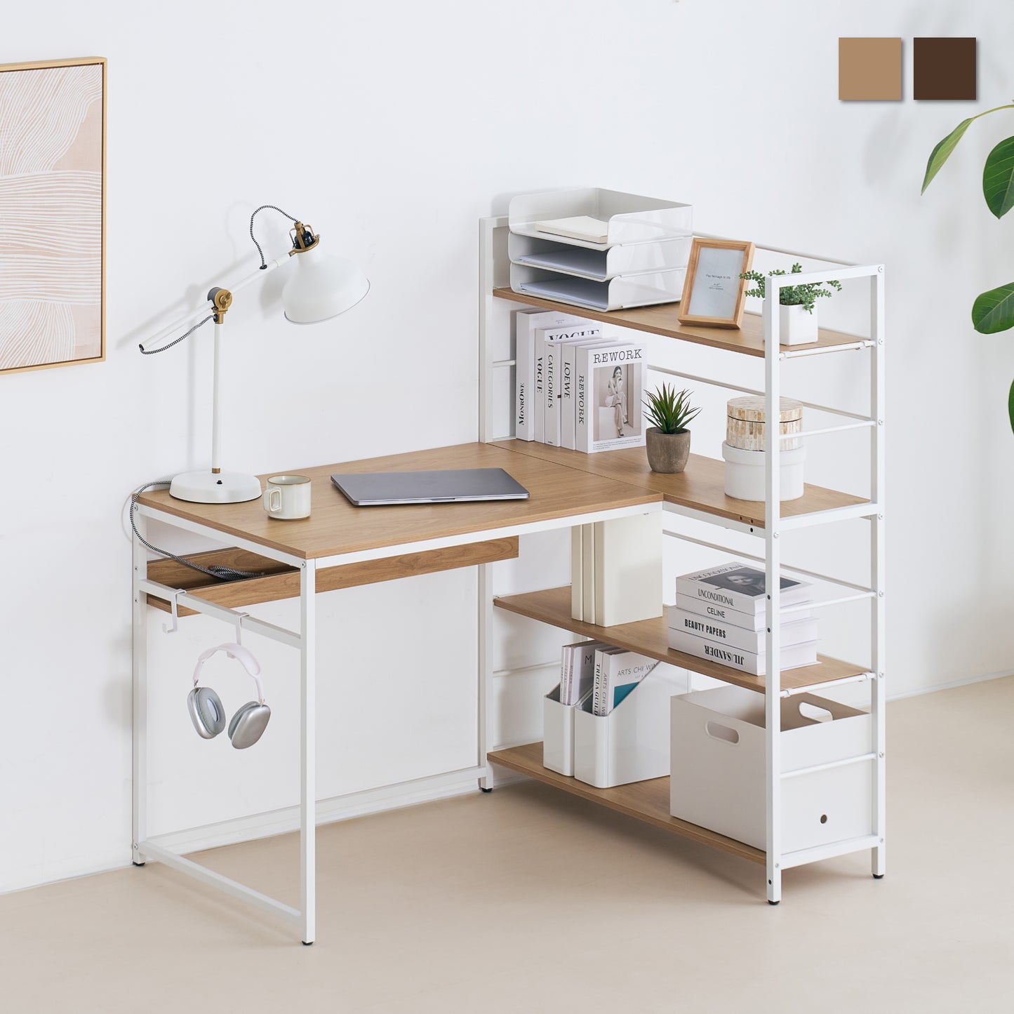 ラック付きデスク Riota-BS(リオタ-BS)