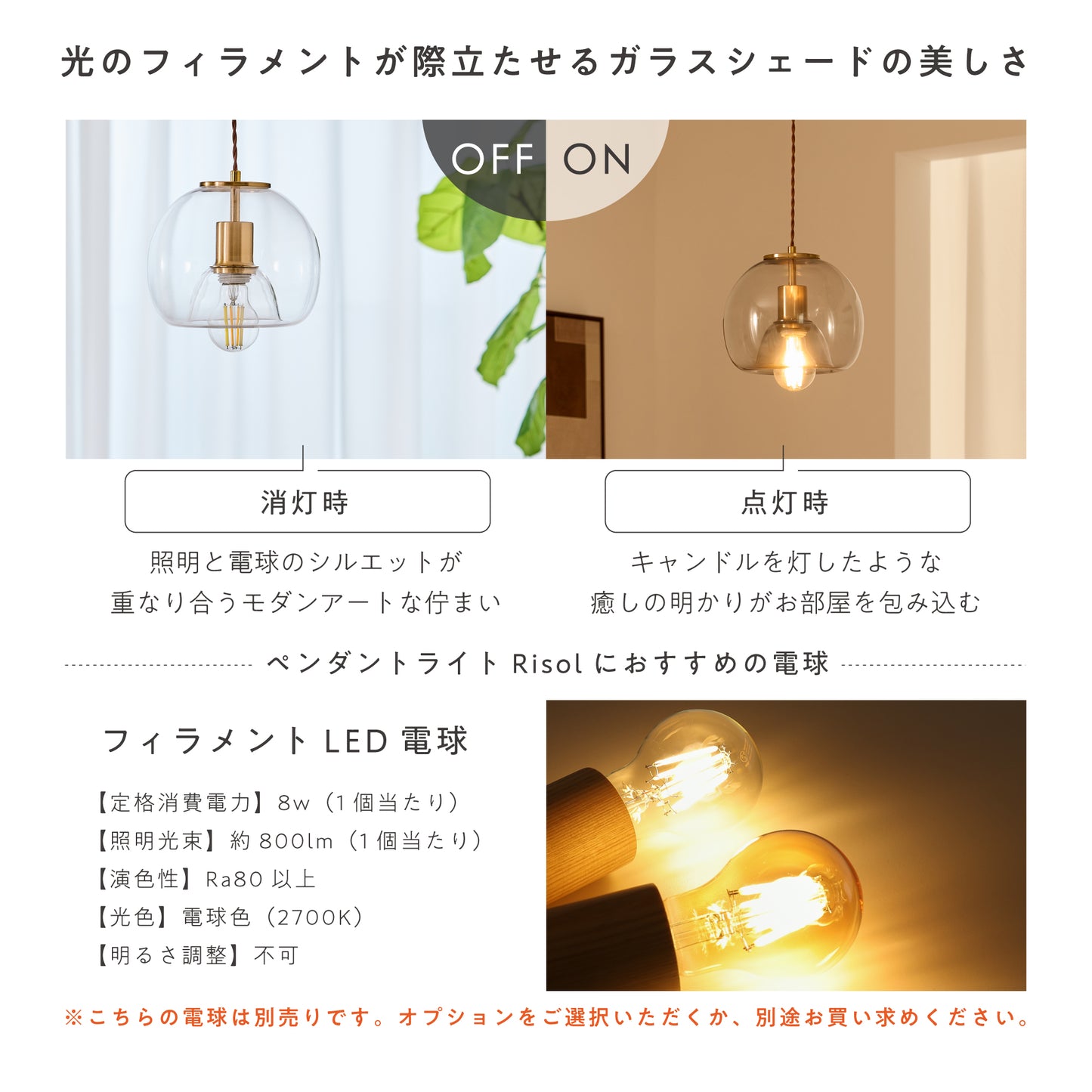 ペンダントライト Risol(リソル)