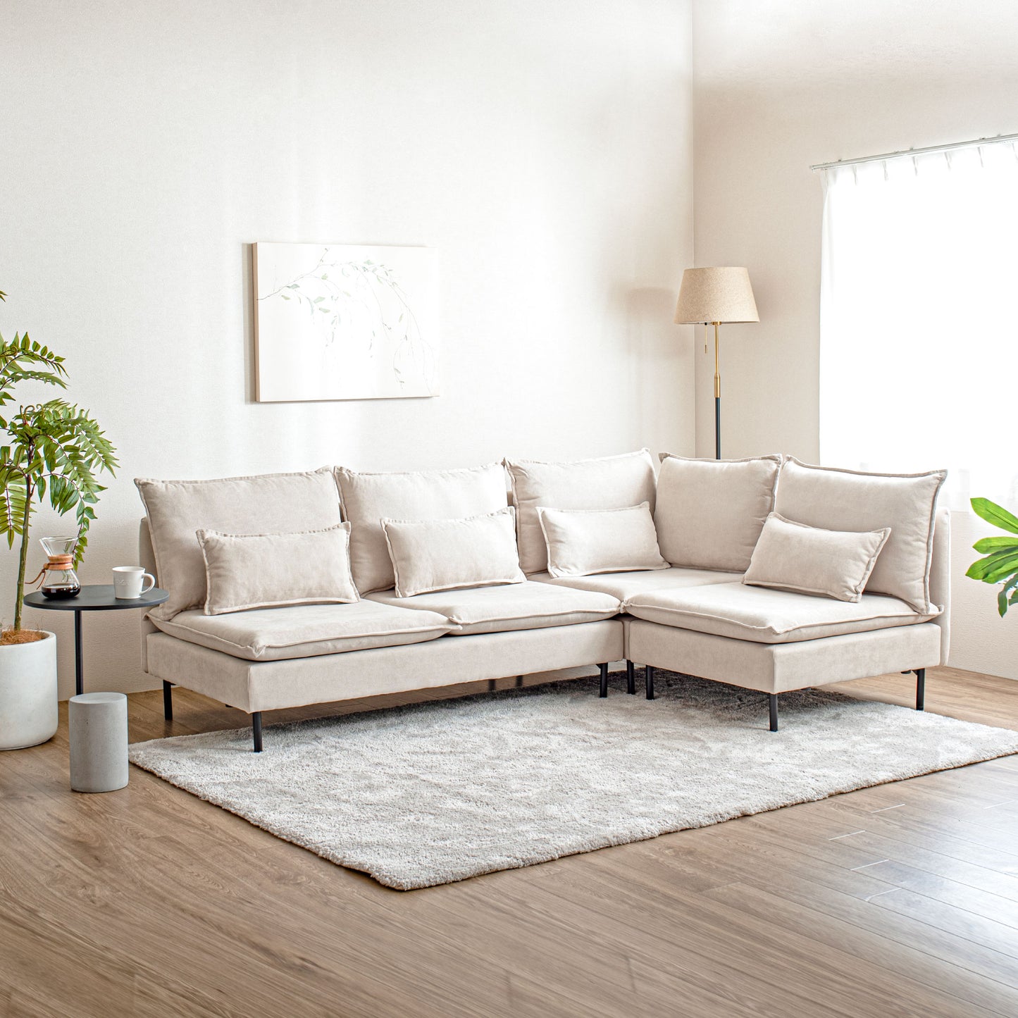 コーナー付き 3人掛け  ソファ セット Modile (モディレ)