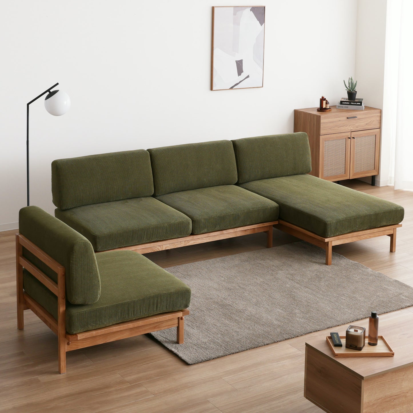 4人掛け カウチ ユニット ソファ Resho(リショウ)