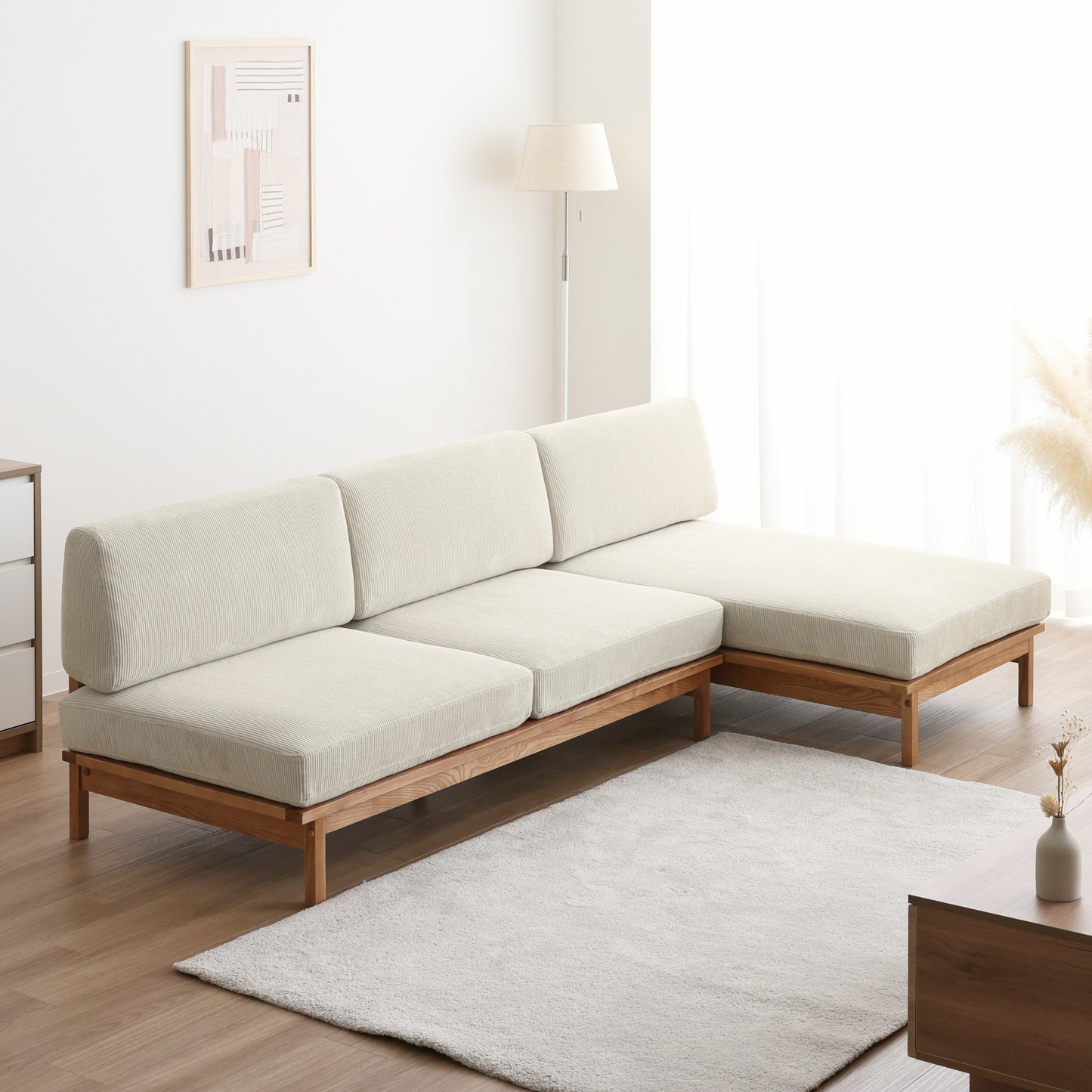 3人掛け カウチ ユニット ソファ Resho(リショウ)