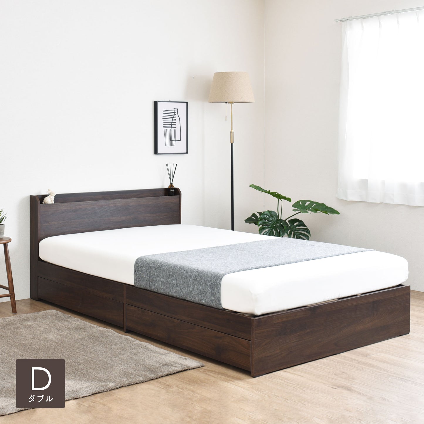 収納付きベッドフレームLattor(ラットル)【マットレス選択可能】