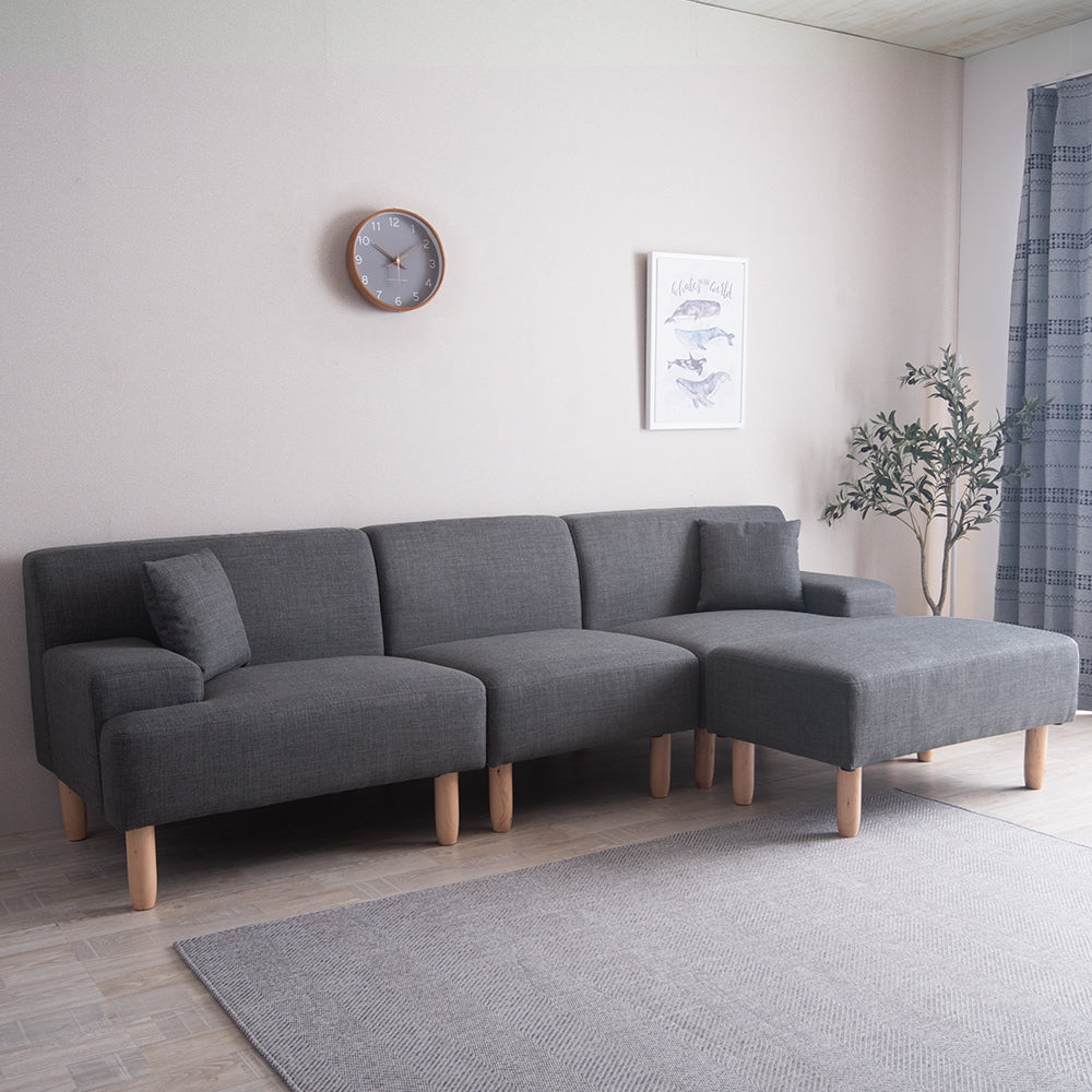 【レジにてさらに5%OFF】オットマン付き3人掛けソファDreci(ドレシ)