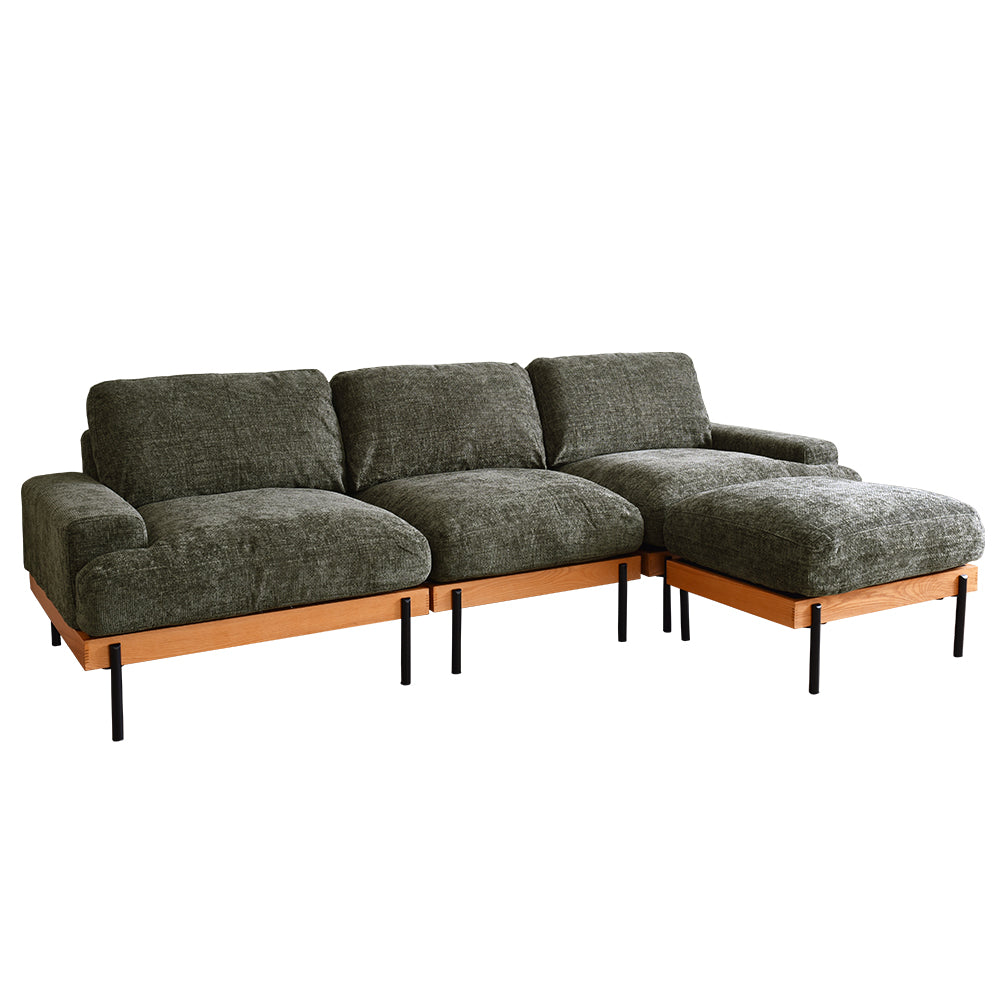 オットマン付き 3人掛け ソファ Delos(デロス)