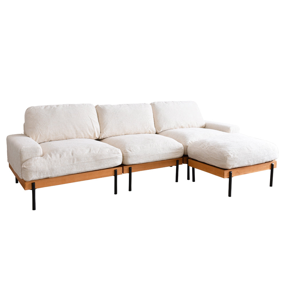 オットマン付き 3人掛け ソファ Delos(デロス)