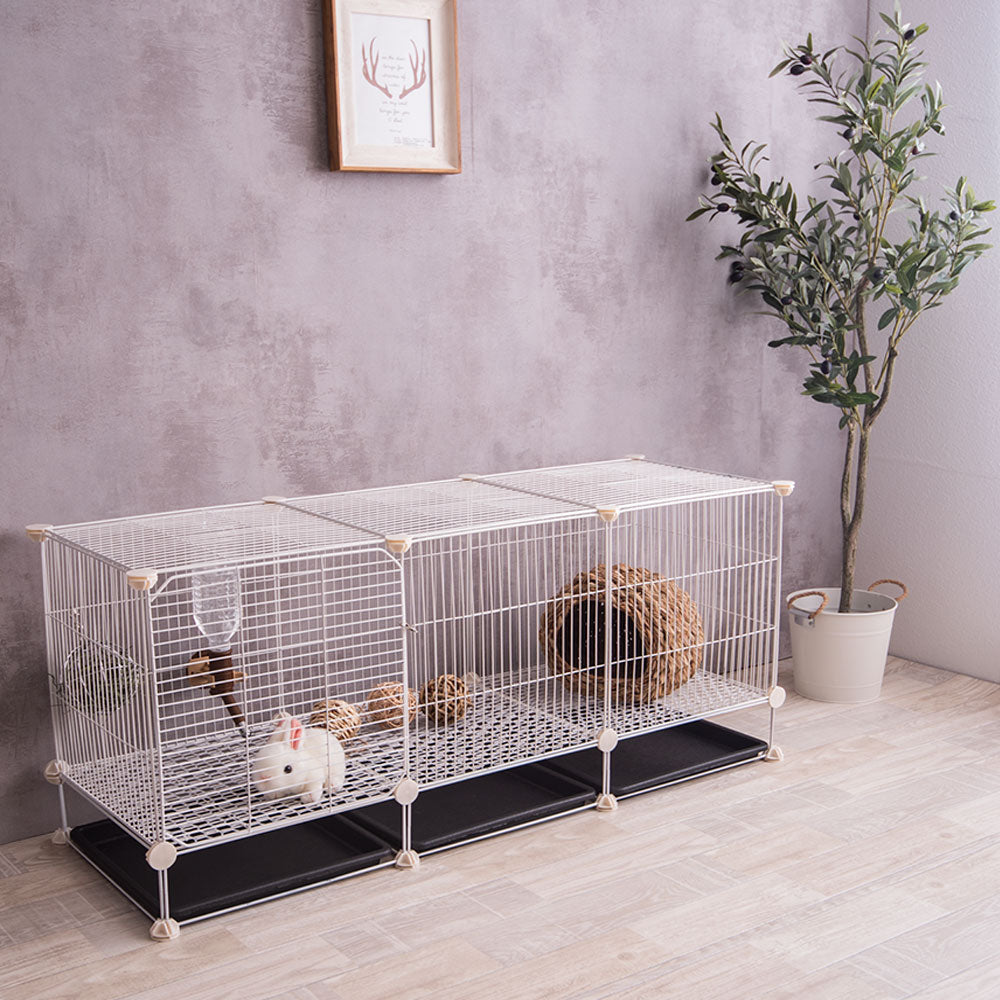 【アウトレット】ペット用小動物用トレイ付ケージ35x35cm 網目スリムタイプ