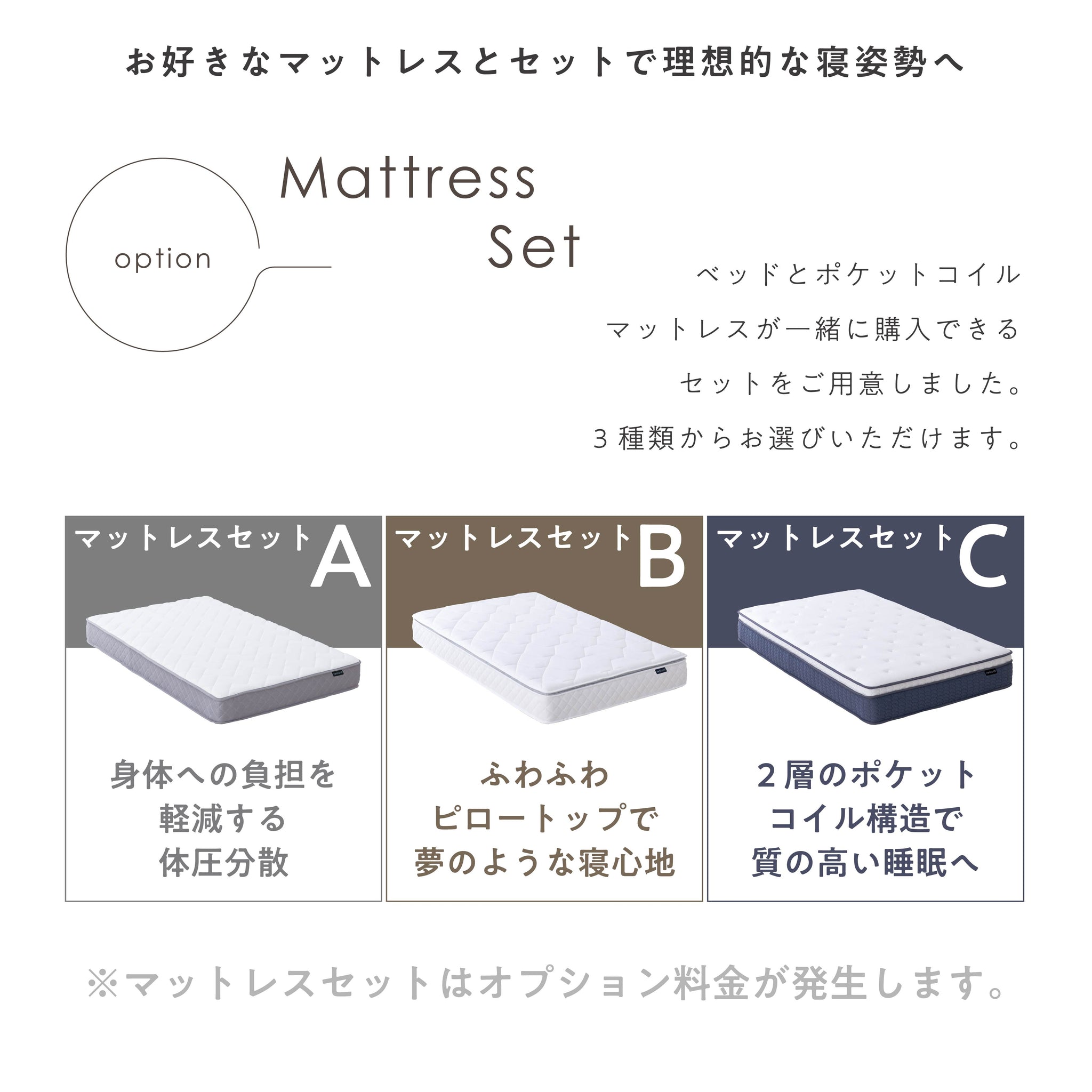 ベッドフレーム Ekuldo-L（エクルド-L）【マットレス選択可能】
