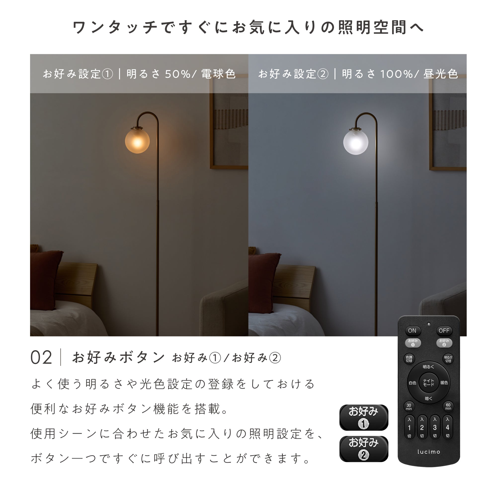 リモコン式 LEDフィラメント電球 口金E26 60W相当