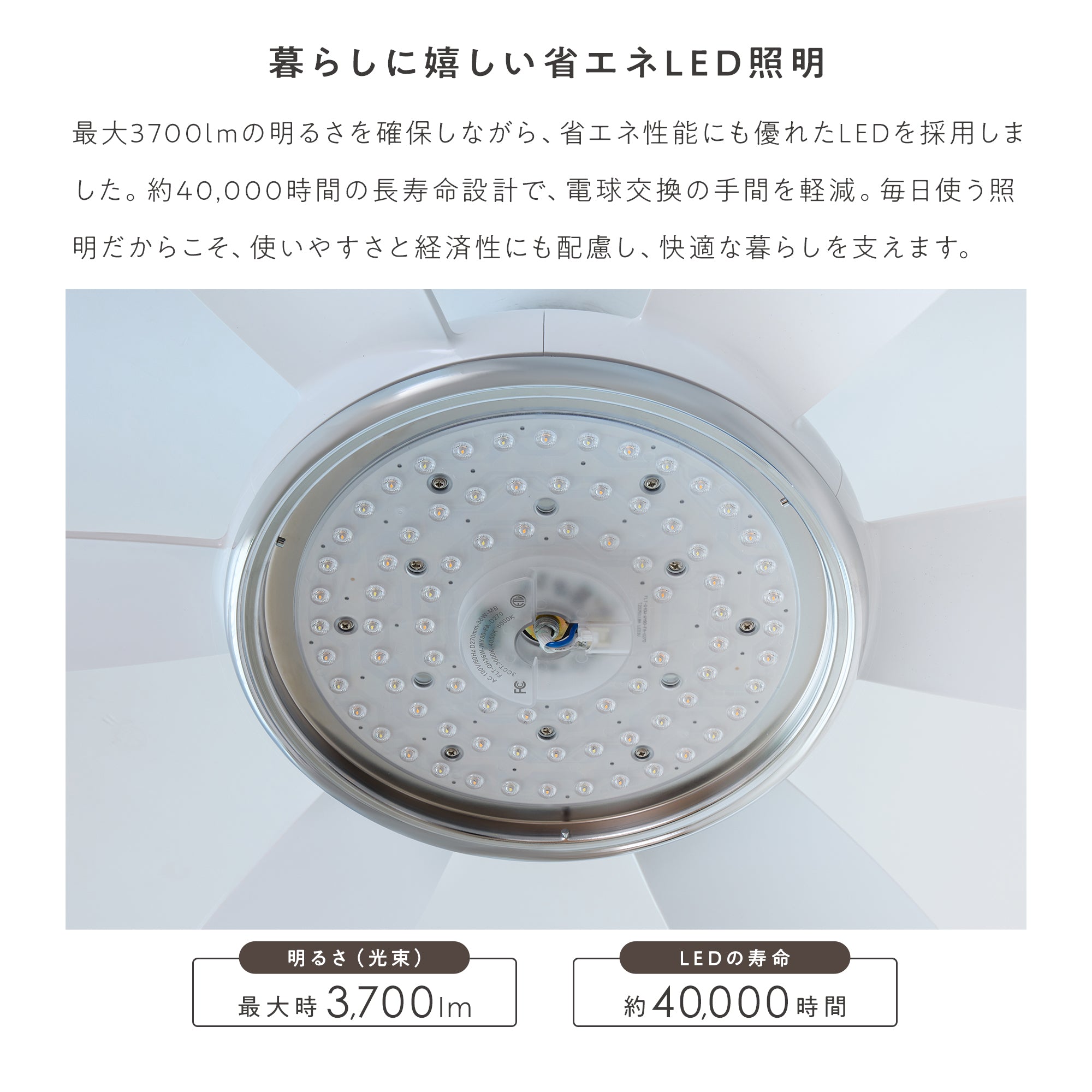 シーリングファンライト Ficolu （フィコル）