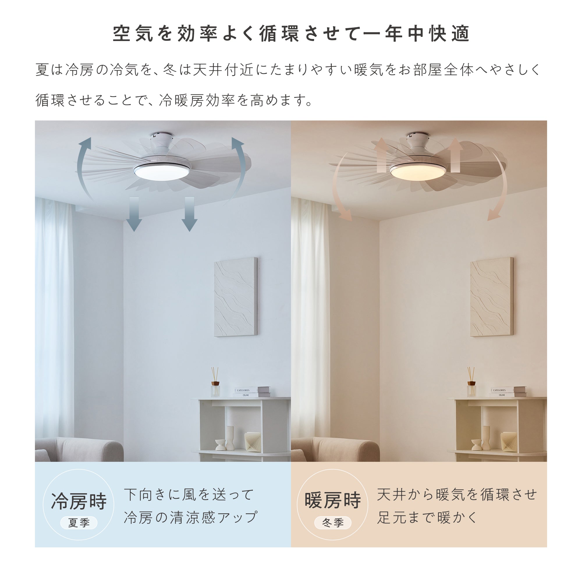 シーリングファンライト Ficolu （フィコル）