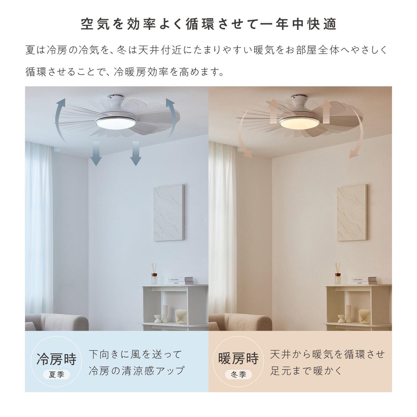 シーリングファンライト Ficolu （フィコル）