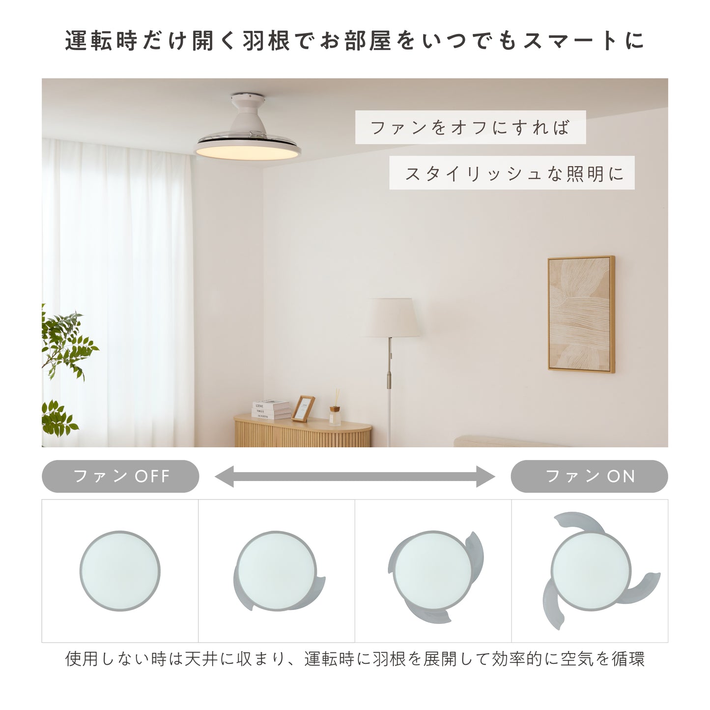 シーリングファンライト Fiore（フィオレ）