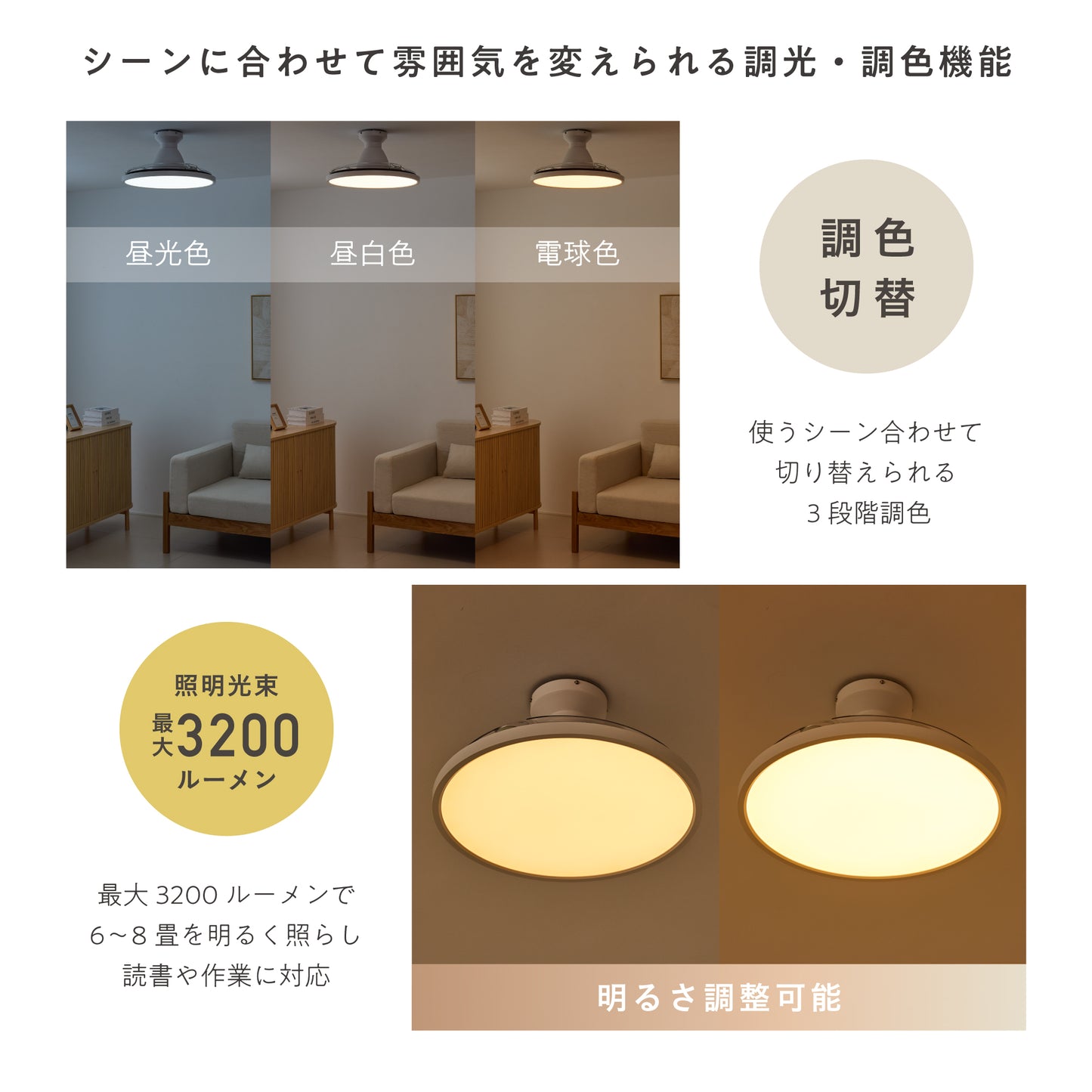 シーリングファンライト Fiore（フィオレ）