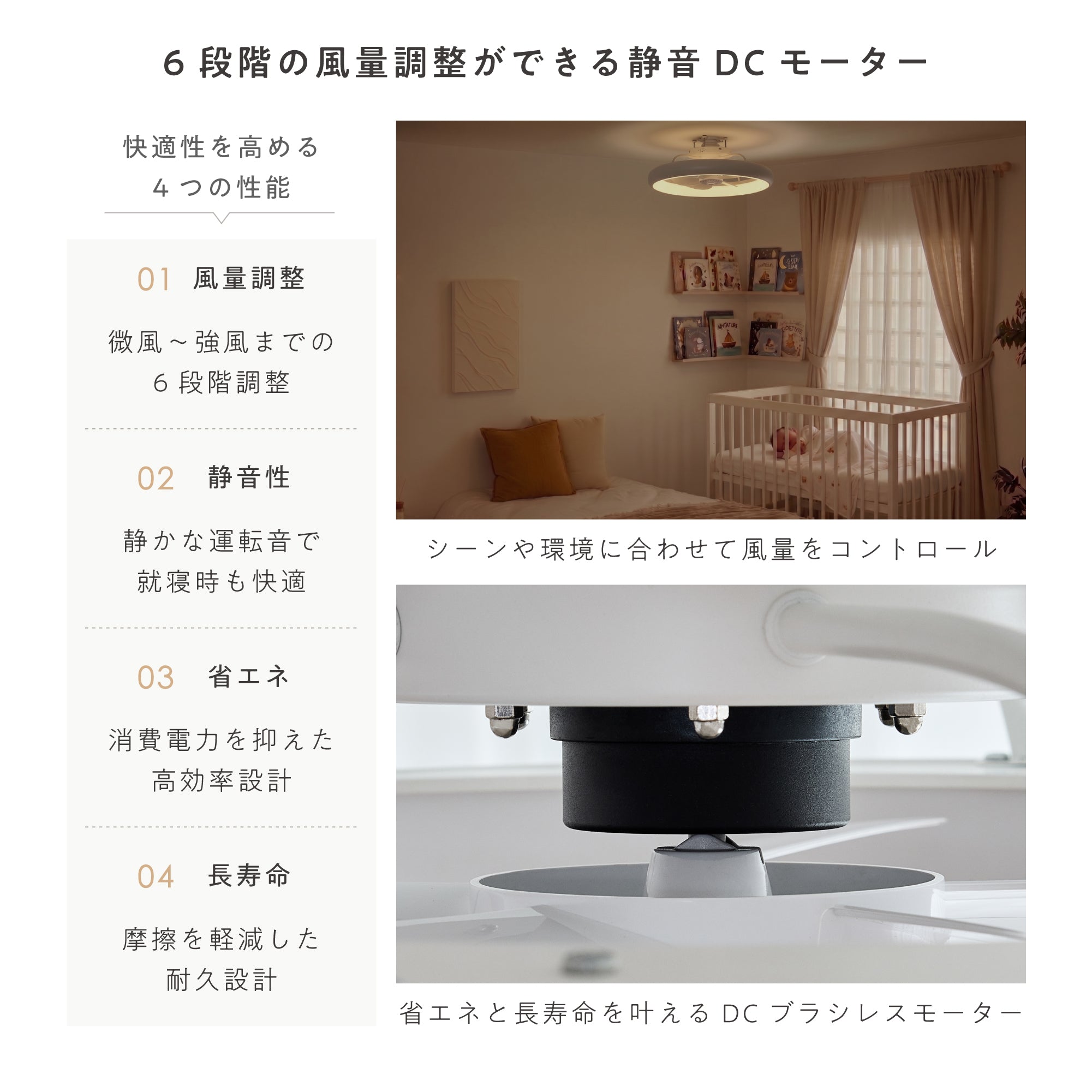 シーリングファンライト Fivona（フィボナ）