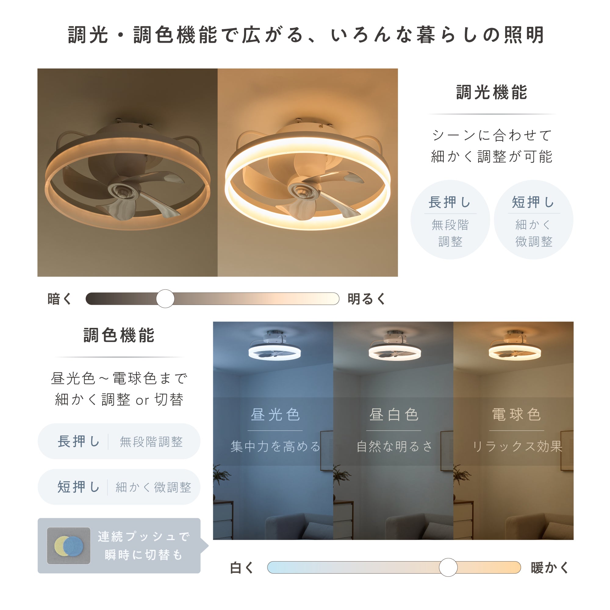 シーリングファンライト Freria（フレリア）