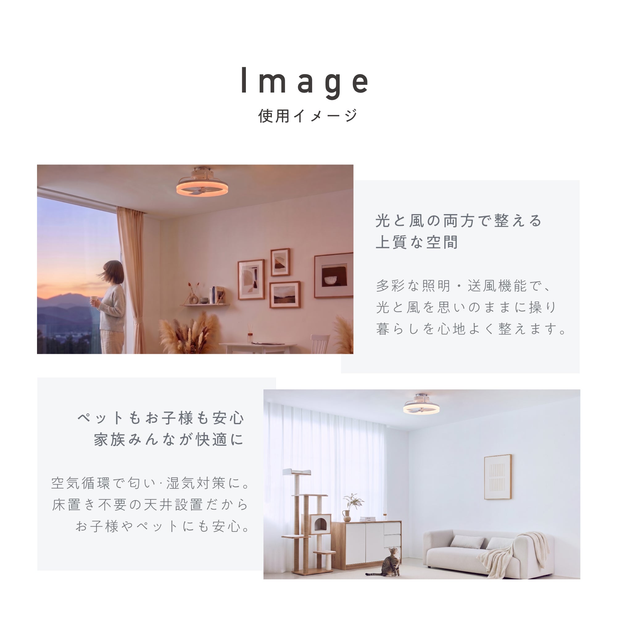 シーリングファンライト Freria（フレリア）