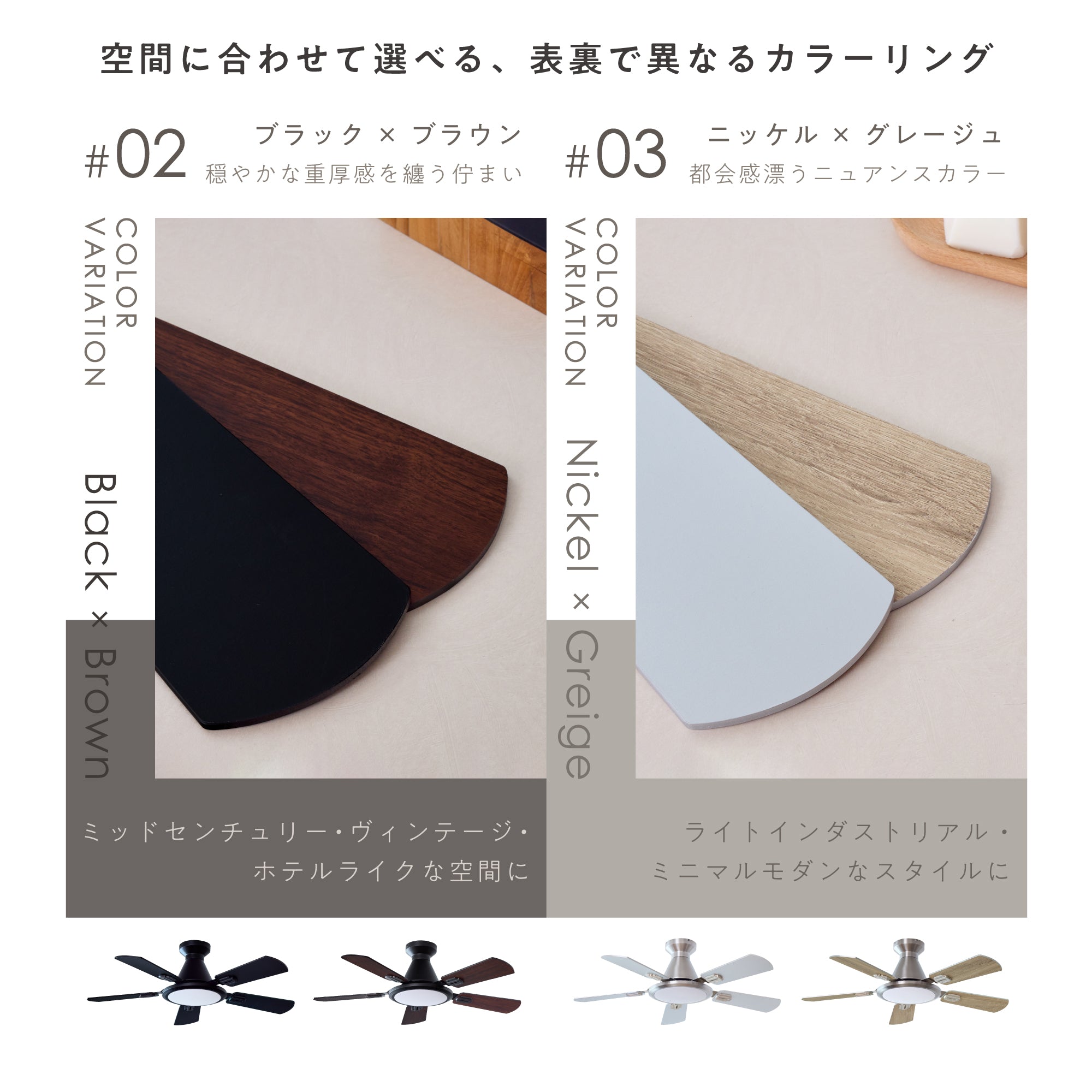 シーリングファンライト Ricol（リコル）