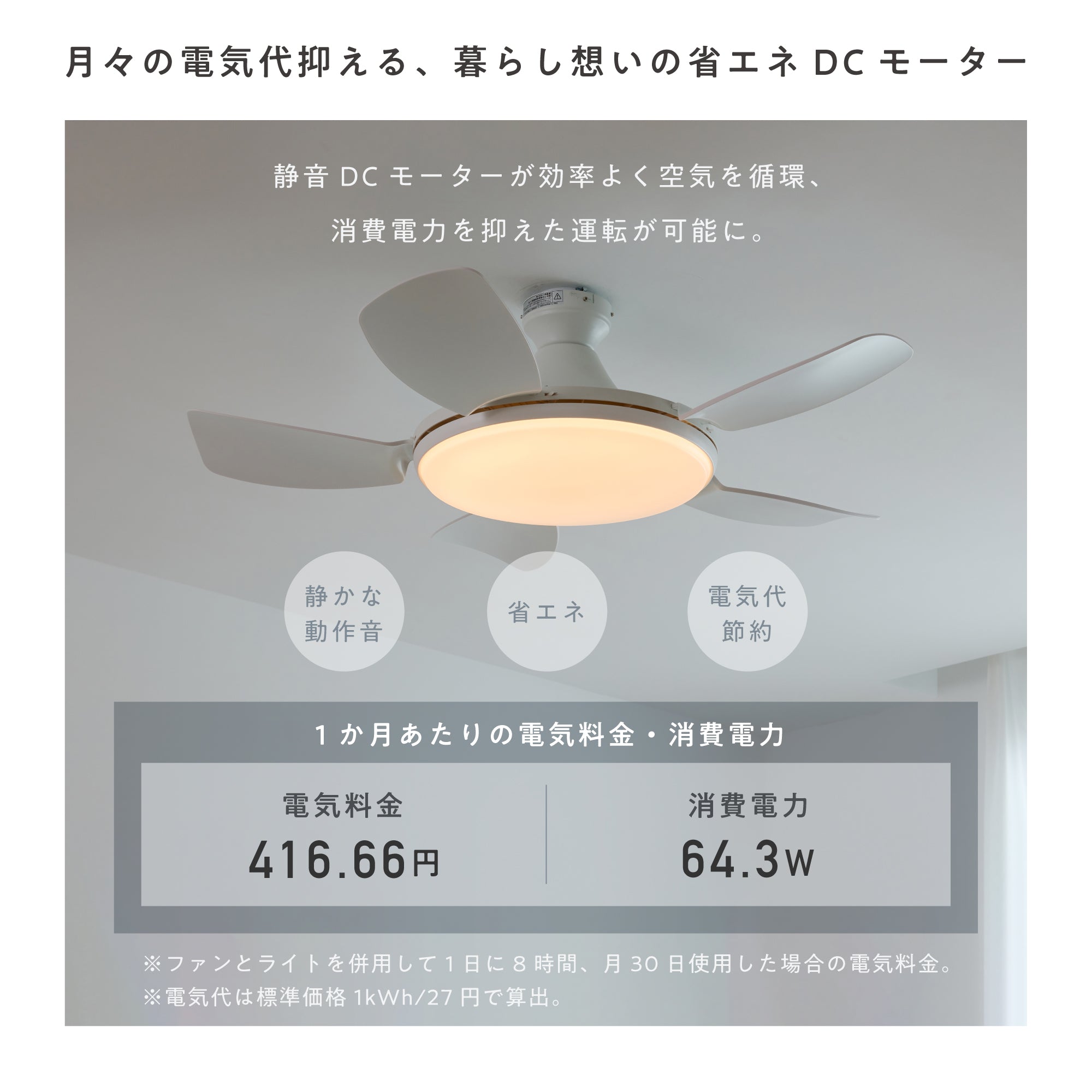 シーリングファンライト Semine（セミネ）