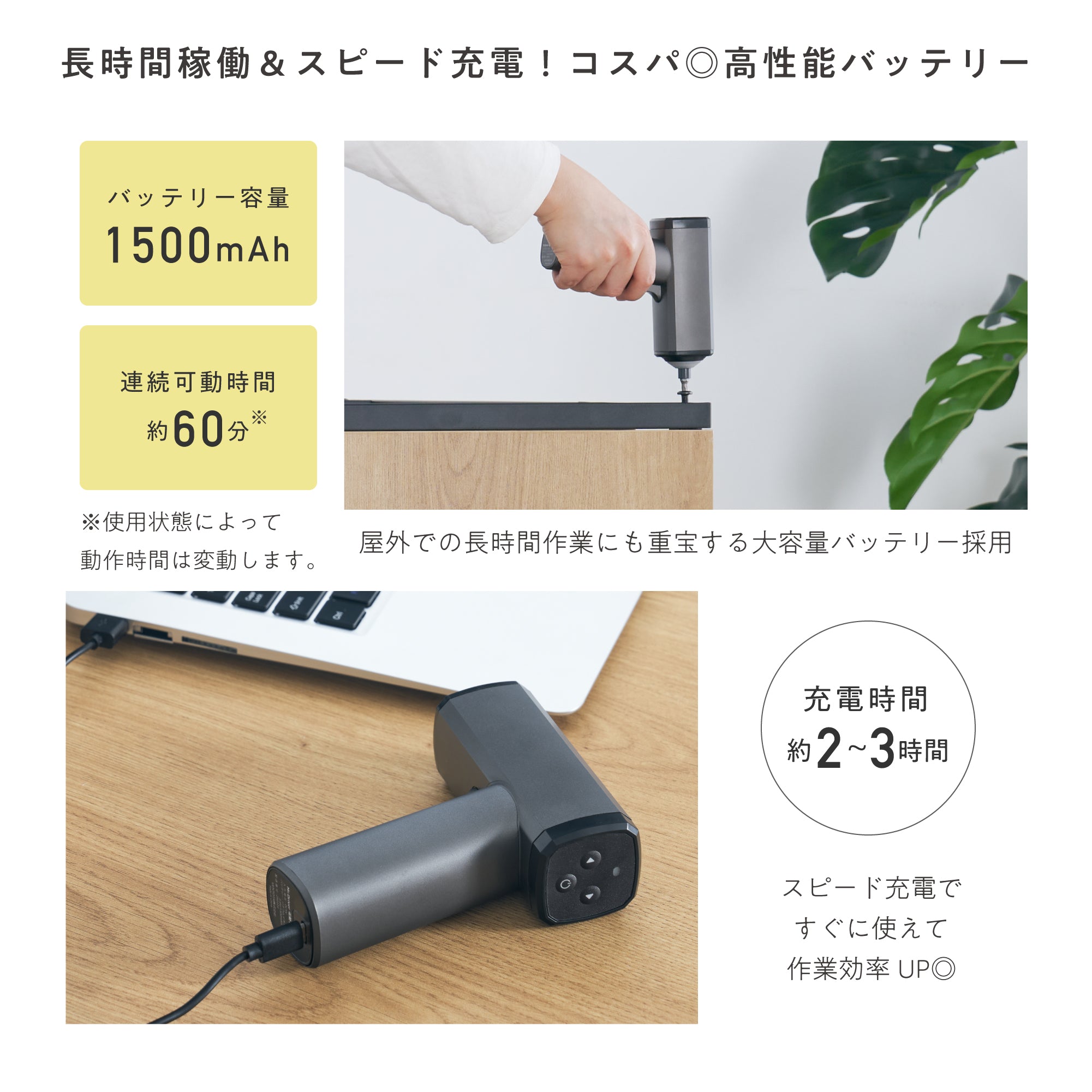 コードレス電動ドライバー Mr.Driver（ミスタードライバー）