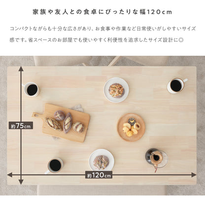 ダイニングセット Mesa-A （メサ-Aタイプ） 幅120cm 【4点セット】