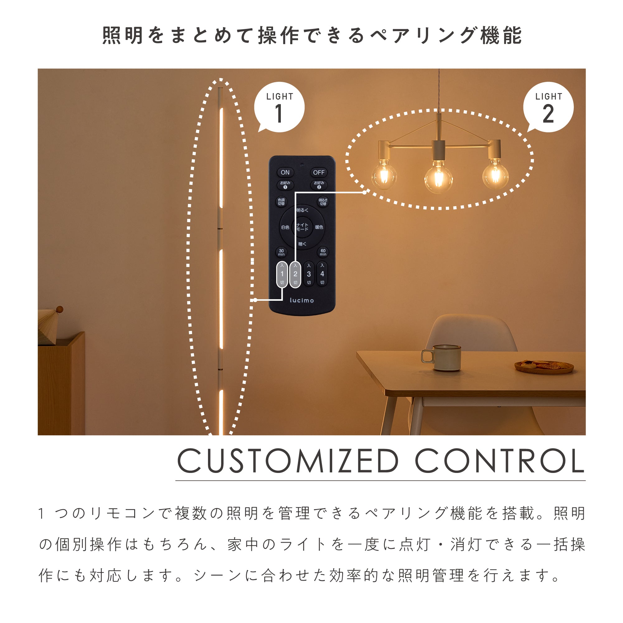 あす着]間接照明 フロアライト フロアスタンド リモコン付き スタンド