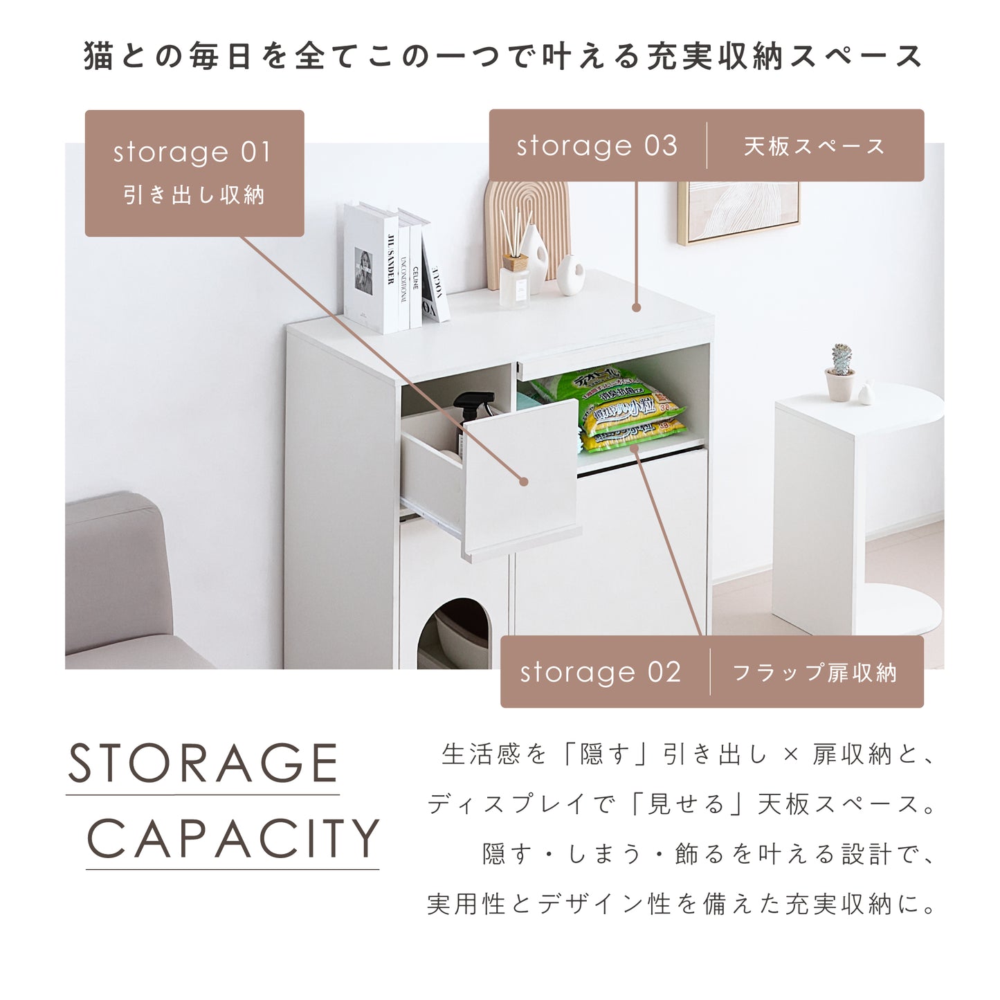 猫用トイレ収納 Meobi（メオビ）
