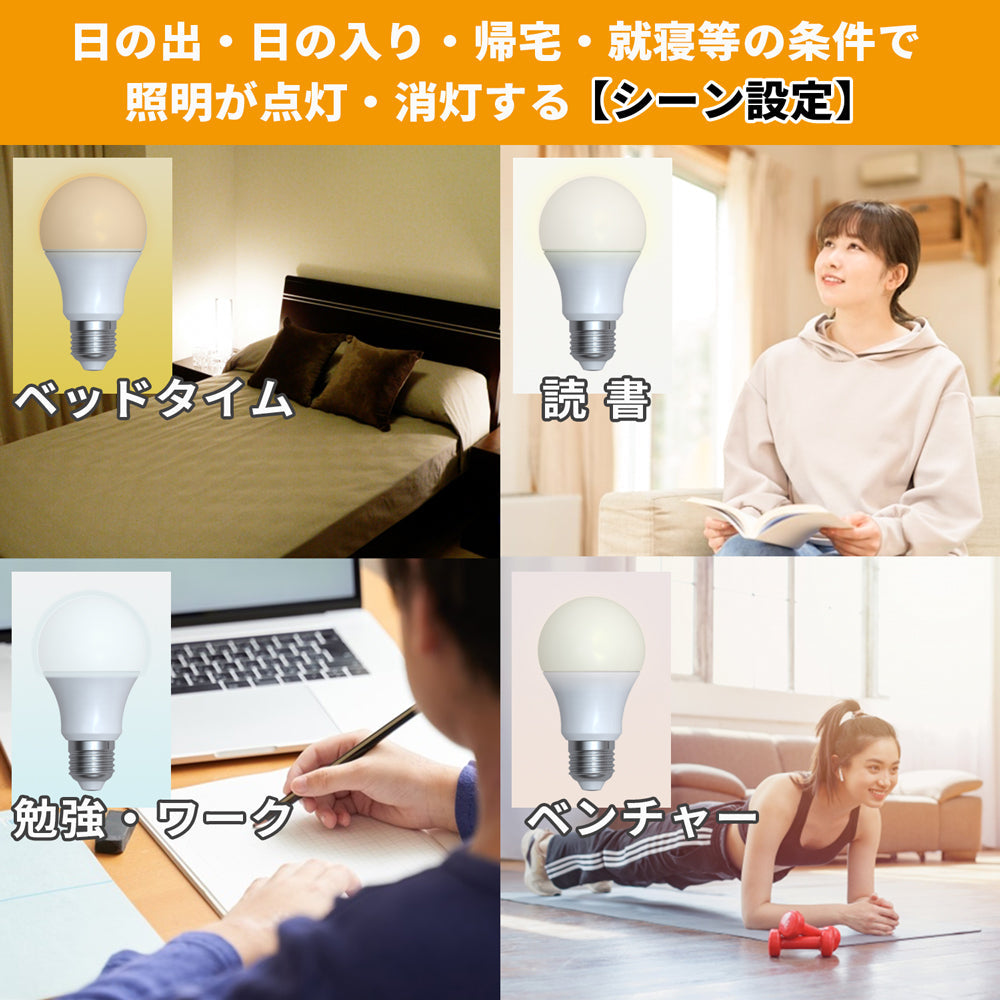 スマートスピーカー Wi Homeアプリ対応 E17 スマート LED電球 マルチカラータイプ