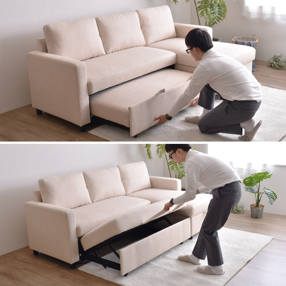 3人掛け カウチ ソファベッド Larco （ラルコ）